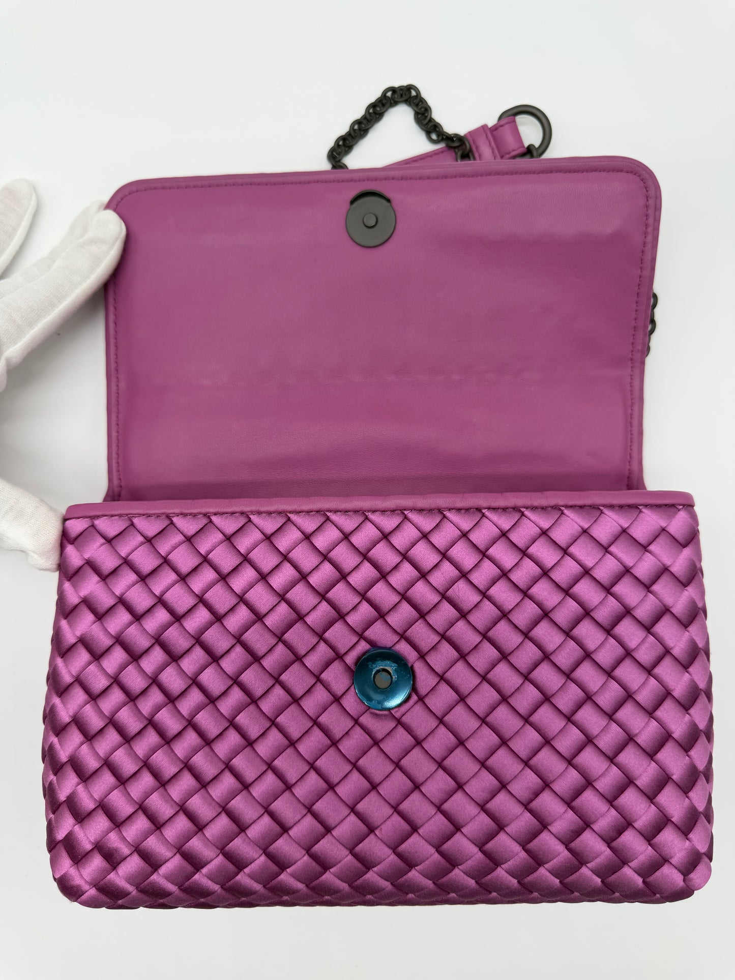 Bottega Veneta Satin Olimpia Butterfly Shoulder Bag
