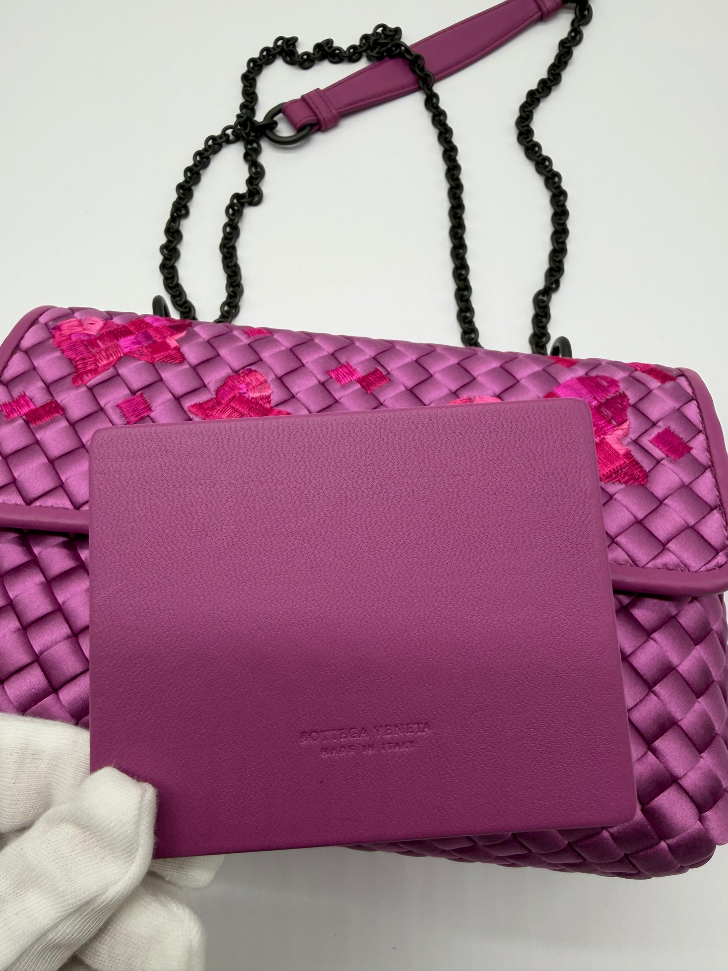 Bottega Veneta Satin Olimpia Butterfly Shoulder Bag