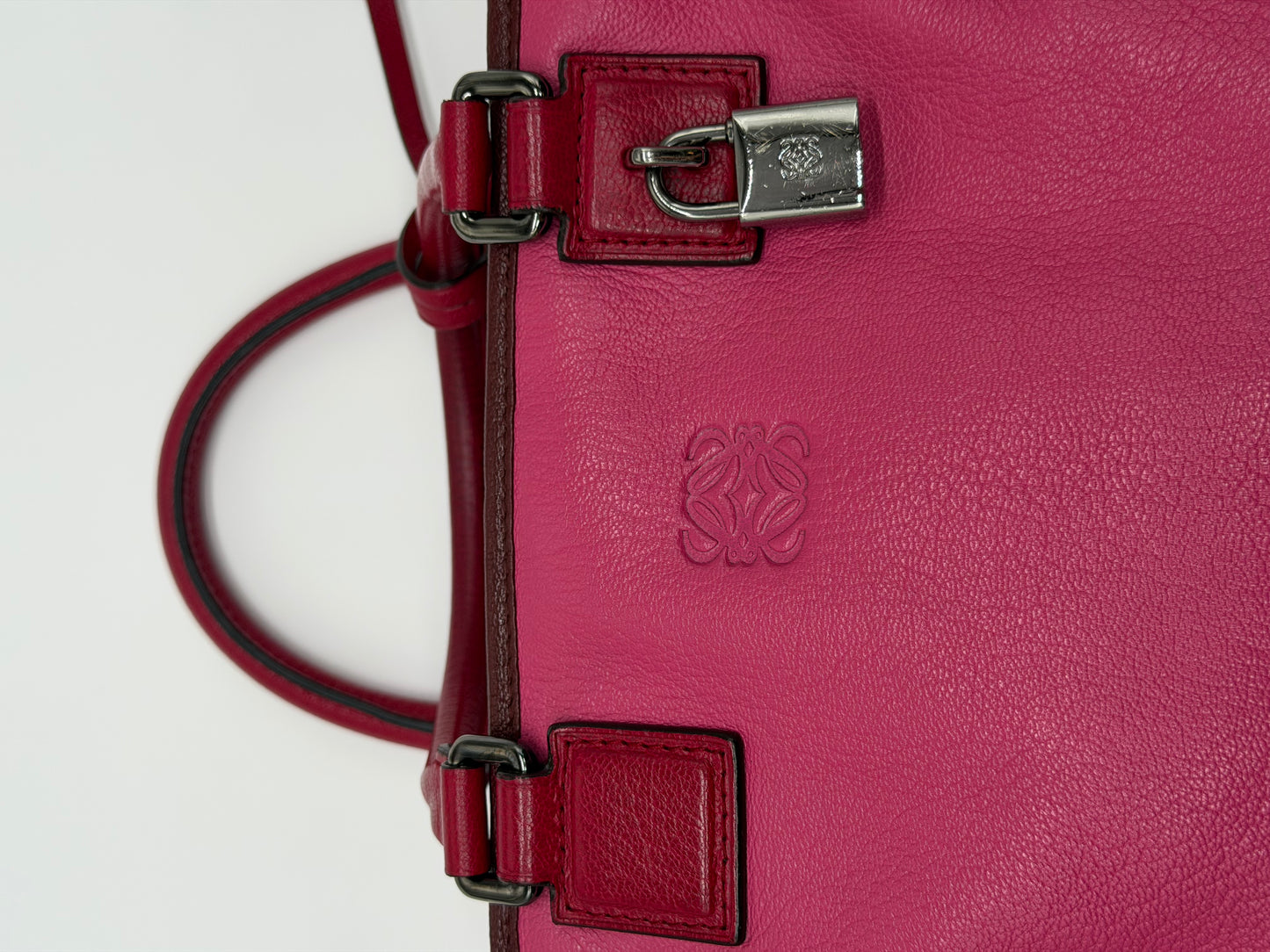 Loewe Amazona 28 Two-Tone Leather Satchel