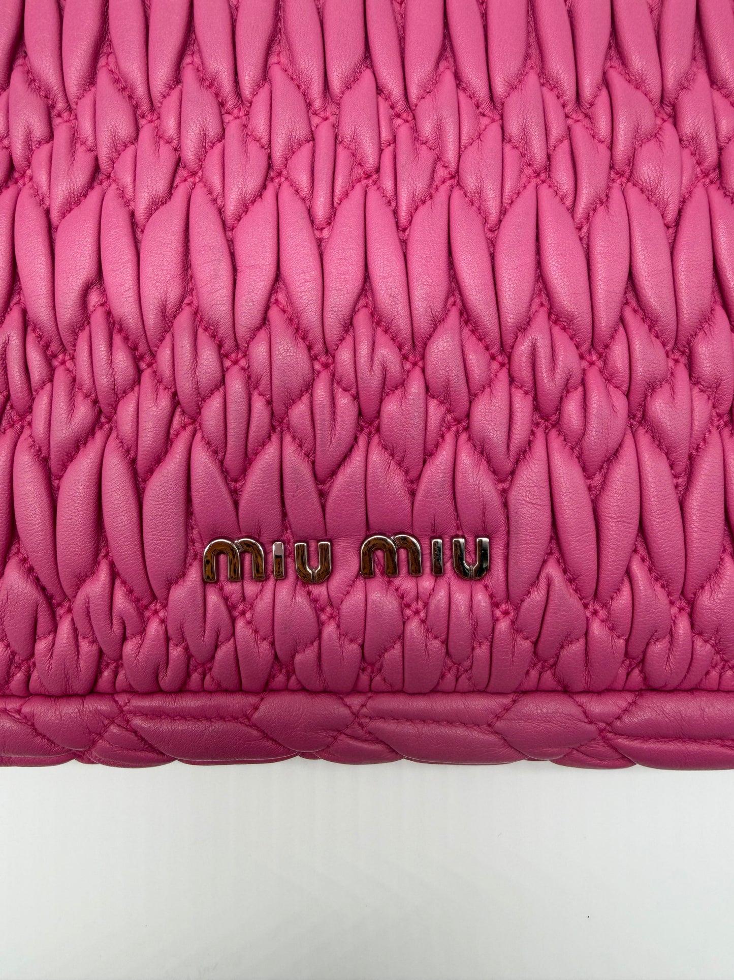 Miu Miu Matelassé Napa Leather Shoulder Bag