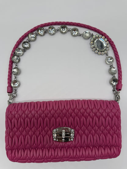 Miu Miu Matelassé Napa Leather Shoulder Bag