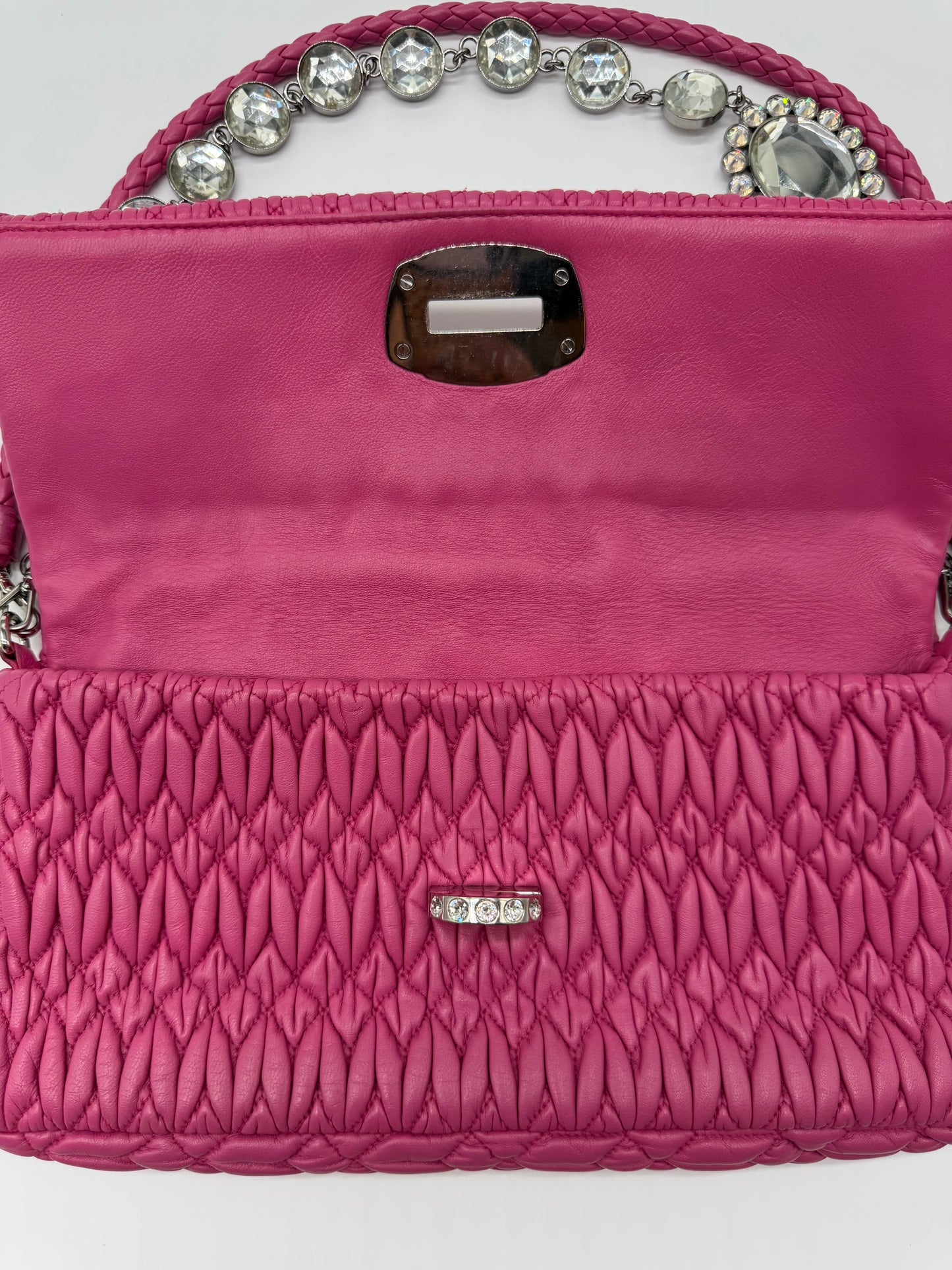 Miu Miu Matelassé Napa Leather Shoulder Bag