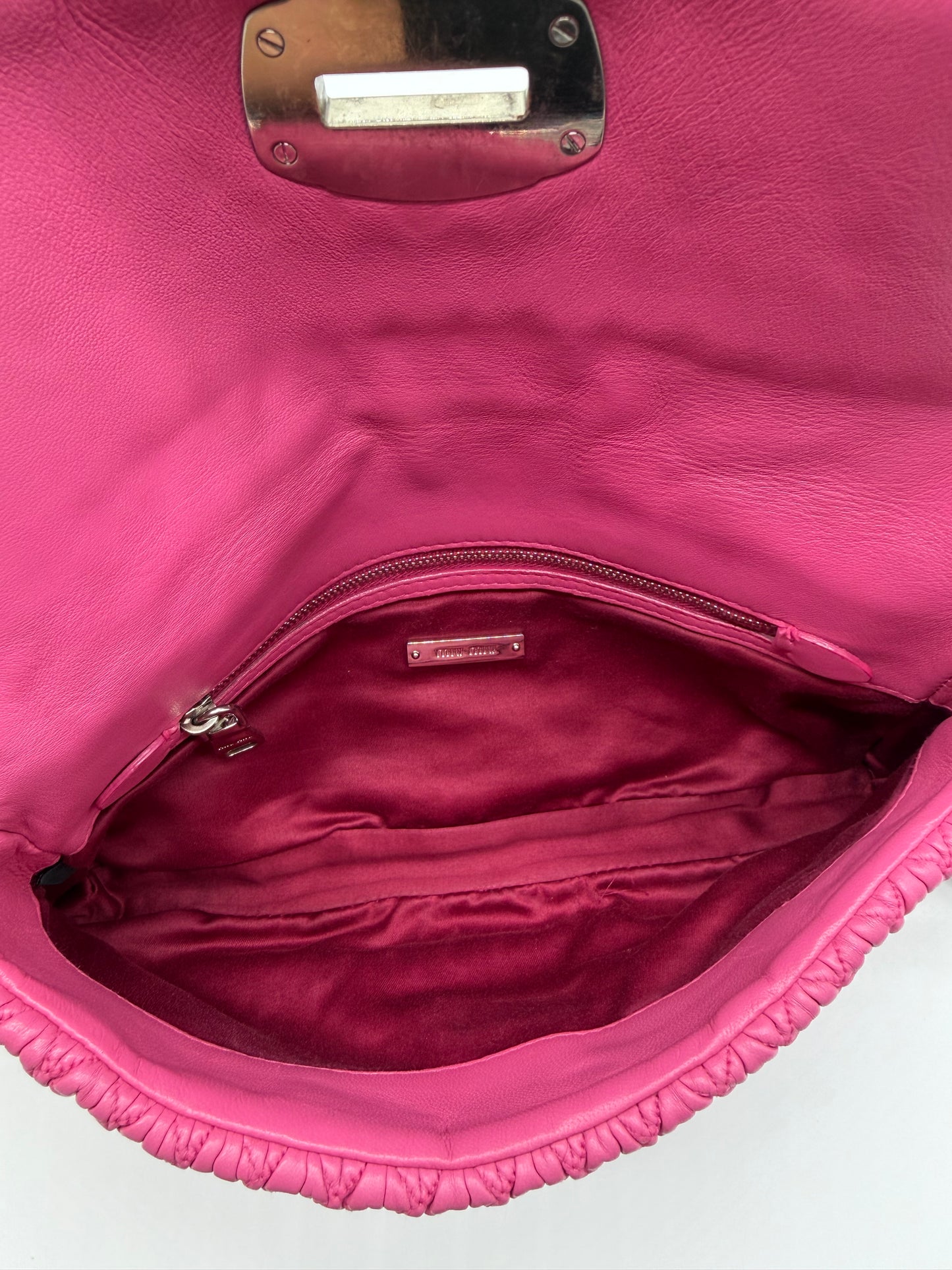 Miu Miu Matelassé Napa Leather Shoulder Bag