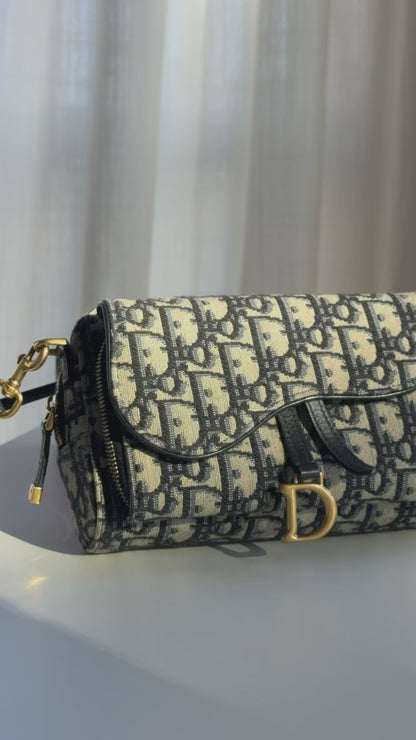 Christian Dior Navy Oblique Crossbody