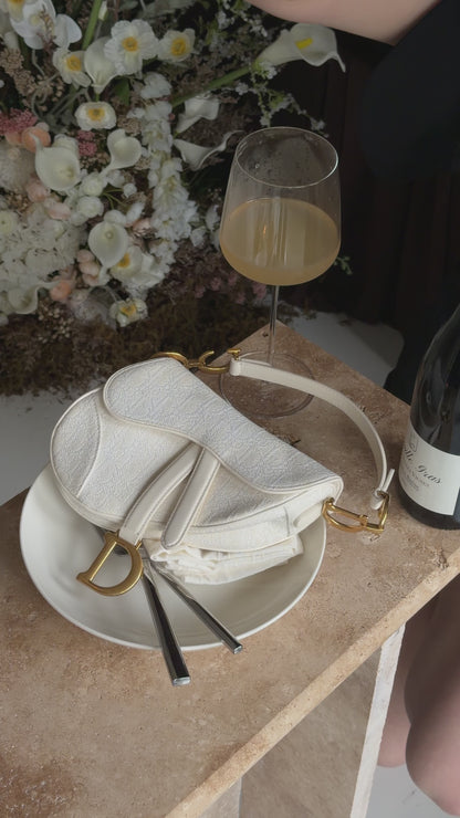 CD Mini Oblique Jacquard Saddle Bag