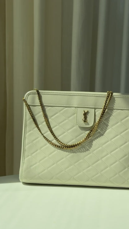 YSL Baby Victoire Quilted Clutch Bag