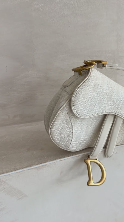 CD Mini Oblique Jacquard Saddle Bag