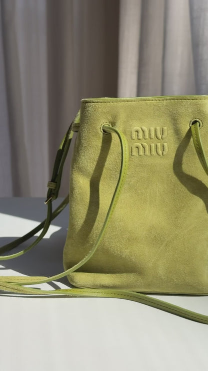 Miu Miu Suede Bucket Bag