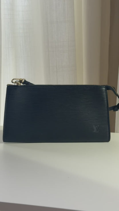 LV Black Epi Leather Pochette