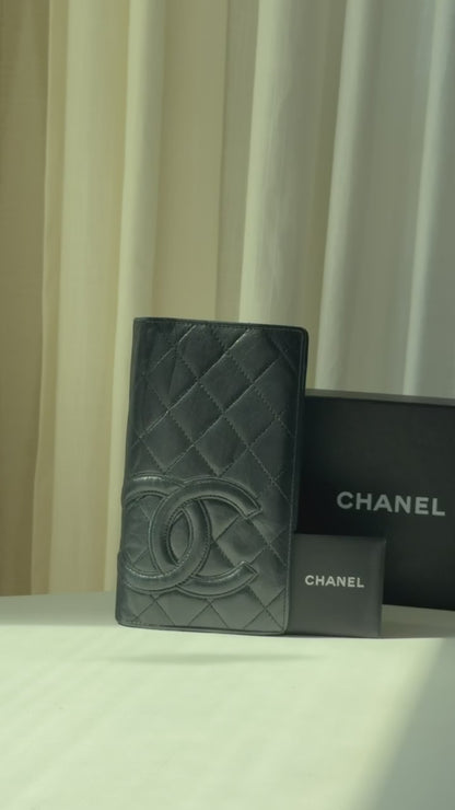 '07- '08 Chanel Cambon Black Wallet
