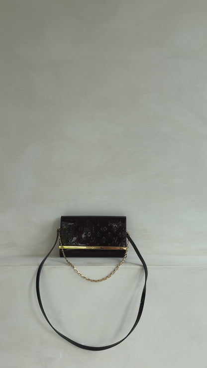 LV Vernis Amarante Ana Clutch