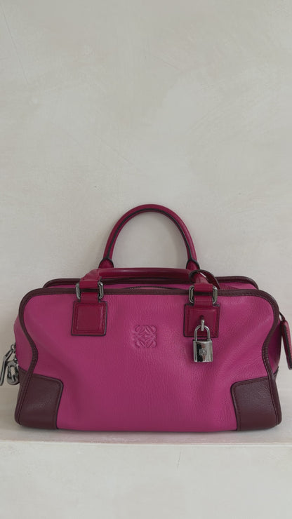 Loewe Amazona 28 Two-Tone Leather Satchel